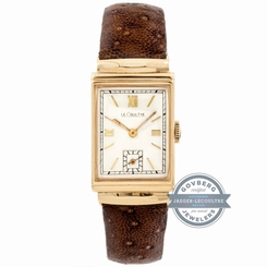 LeCoultre Vintage Tank Manual Yellow Gold Ladies Strap Watch