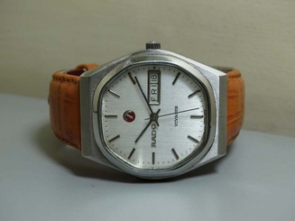 Vintage Rado Voyager Automatic Day Date Swiss Wrist Watch E763 OLD USED Antique