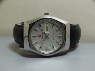 Vintage Rado AUTOMATIC Day Date Wrist Watch E780 Old Used Antique Silver