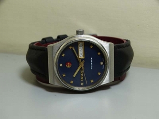 Vintage Rado Voyager AUTOMATIC Day Date Wrist Watch E783 Old Used Antique