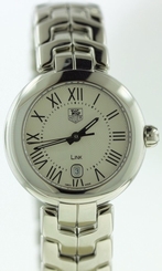 BRAND NEW TAG HEUER LADIES WAT1416 LINK CREAM DIAL BOX/PAPERS QUARTZ STAINLESS