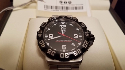 Tag Heuer WAH1110.BA0858 BLACK Formula One 1 Watch Mens GENUINE, MINT, PAPERS