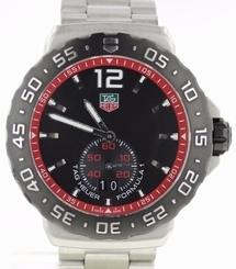 GREAT COND TAG HEUER MENS WAU1114 FORMULA 1 STAINLESS STEEL QUARTZ BLACK DIAL