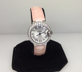 CARTIER BALLON BLEU 18K GOLD & DIAMOND LADIES WATCH WE900351 NEW $29,500 RETAIL!