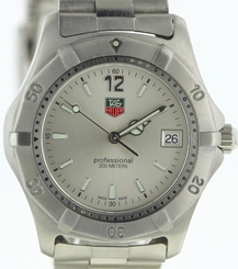 EXLNT COND MENS TAG HEUER PROF. WK1112 QUARTZ SILVER DIAL ORG TAG BRACELET