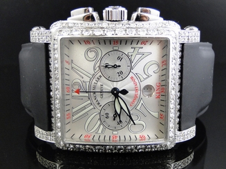 Mens Franck Muller King Conquistador Cortez Iced Out Diamond Watch 16.65 Ct