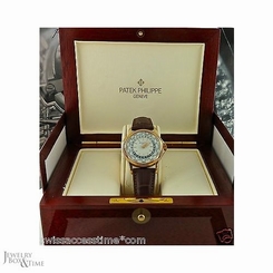 PATEK PHILIPPE WATCH REF 5110R 18k ROSE GOLD WORLD TIME GENTS WATCH MINT COMPLET