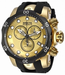 Invicta Reserve Venom 16150 Swiss Made Chronograph Gold Tone Rubber Strap Watch