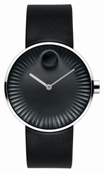 Movado Edge 40mm Steel/Leather Quartz Men's Watch 3680002