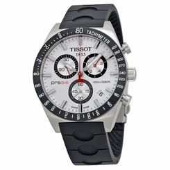 Tissot T044.417.27.031.00 Mens Silver Dial Analog Quartz Watch with Rubber Strap