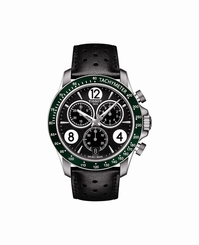 Tissot V8 T106.417.16.057.00 Black/Black Leather Analog Quartz Men's Watch