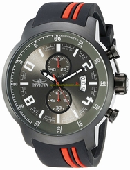 Invicta Watches : 20218 Quartz Chronograph Date Black Polyurethane Men Watch