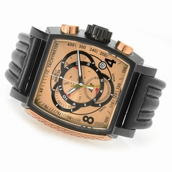 Invicta Watches : 20253 Quartz Chronograph Date Black Leather Men Watch