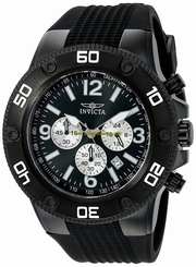 Invicta Watches : 20274 Quartz Chronograph Date Black Silicone Men Watch