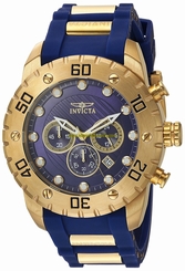 Invicta Watches : 20280 Quartz Chronograph Date Blue Polyurethane Men Watch