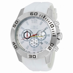 Invicta Watches : 20295 Quartz Chronograph Date White Silicone Men Watch