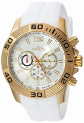 Invicta Watches : 20298 Quartz Chronograph Date White Silicone Men Watch