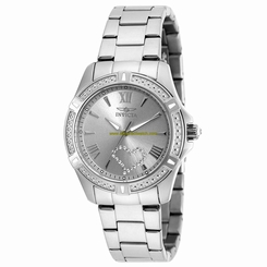 Fake AAA Invicta Watches : 20321 Silver (crystal Heart) Dial Fixed Stainless Steel Band Women Watch Watch
