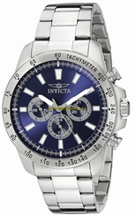 Invicta Watches : 20338 Blue Dial Stainless Steel Men Watch