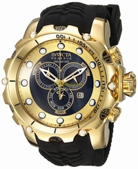 Invicta Watches : 20401 Black And Gold Quartz Men Watch