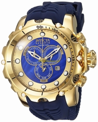 Invicta Watches : 20402 Blue Dial Chronograph Day Date Blue Silicone Men Watch