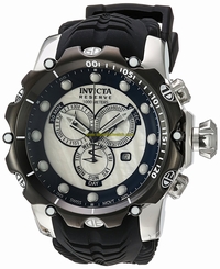 Invicta Watches : 20403 Quartz Chronograph Day Date Black Silicone Men Watch