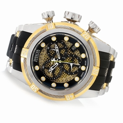 Invicta Watches : 20419 Black Dial Chronograph Date Black Polyurethane Men Watch