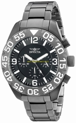 Invicta Watches : 20455 Black Dial Titanium Band Men Watch