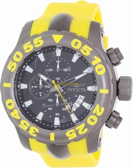 Invicta Watches : 20467 Black Dial Uni-directional Rotating Titanium Band Men Watch