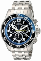 Invicta Watches : 20478 Black Dial Stainless Steel Band Men Watch