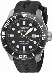 Invicta Watches : 20519 Automatic Date Titanium Case Black Silicone Men Watch