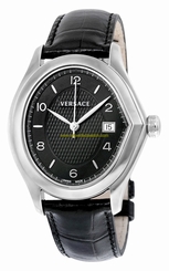 Versace Watches : 20Q99D009-S009 Quartz Analog Date Black Leather Women Watch