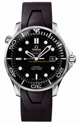 Omega Watches : 212.32.41.20.01.003 Black Dial Rubber Band Men Watch