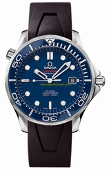 Omega Watches : 212.32.41.20.03.001 Blue Dial Rubber Band Men Watch