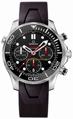 Omega Watches : 212.32.42.50.01.001 Black Dial Rubber Band Men Watch