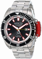 Invicta Watches : 21378 Black Dial Stainless Steel Band Men Watch