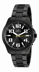 Invicta Watches : 21399 Black Dial Stainless Steel Band Men Watch