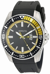 Invicta Watches : 21444 Quartz Analog Date Black Polyurethane Men Watch