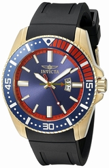 Invicta Watches : 21447 Quartz Analog Date Black Polyurethane Men Watch