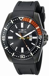Invicta Watches : 21449 Quartz Analog Date Black Polyurethane Men Watch