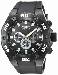 Invicta Watches : 21459 Quartz Analog Day Date Black Silicone Men Watch