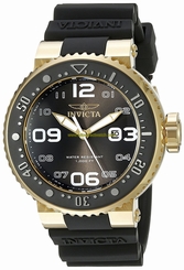 Invicta Watches : 21521 Quartz Analog Date Black Silicone Men Watch