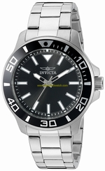 Invicta Watches : 21542 Black Dial Stainless Steel Men Watch