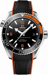 Omega Watches : 215.32.44.21.01.001 Black Dial Rubber Band Men Watch