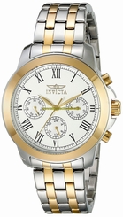 Invicta Watches : 21655 Silver Dial Stainless Steel Band Women Watch
