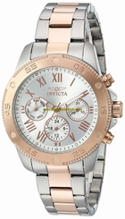 Fake AAA Invicta Watches : 21734 Silver Dial Stainless Steel Band Women Watch Watch