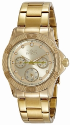 Invicta Watches : 21766 Gold Quartz Women Watch