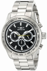 Invicta Watches : 21793 Black Dial Stainless Steel Band Men Watch