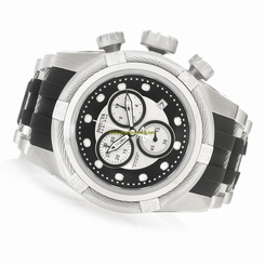 Invicta Watches : 21808 Black White Dial Silicone Rubber Band Men Watch