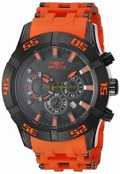 Invicta Watches : 21822 Black Dial Black Ion-plated Band Men Watch